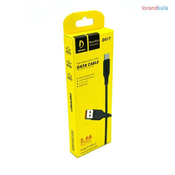 کابل شارژ تایپ سی مدل denmen d01t