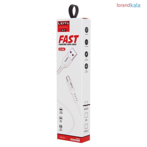 کابل شارژر تایپ سی TYPE-C لیتو مدل LEITU LD-27