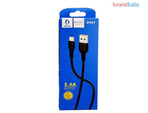 کابل شارژر تایپ سی TYPE-C مدل DENMEN D06T اورجینال