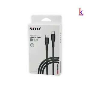 کابل تایپ سی به تایپ سی 60وات (Type-c to Type-c 60W) مدل NC141 NITU