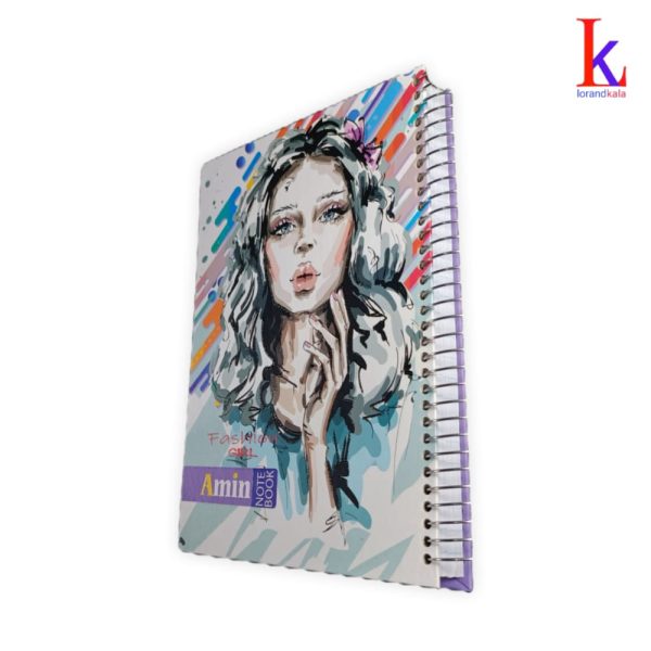دفتر 200 برگ سیمی جلد سخت کلاسیک کد1